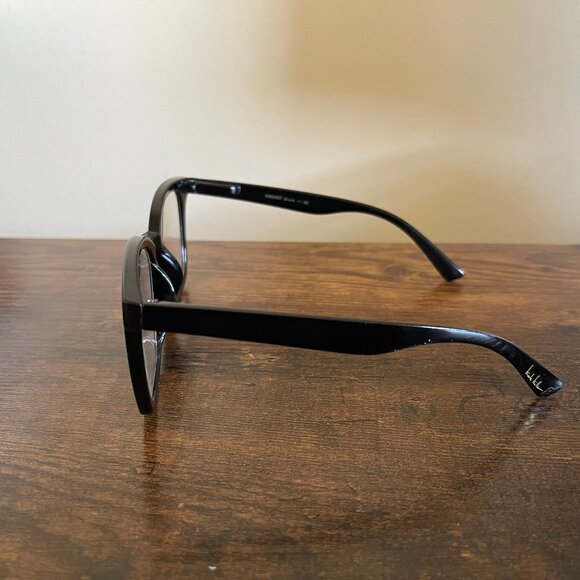 Nicole Miller Classic Black Square Retro Thick Eyeglass Frames Only 52-18-140 - Picture 9 of 9